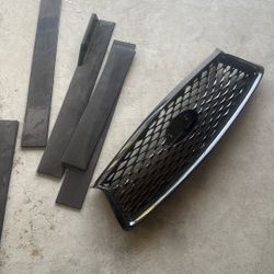 Q50 Gloss Black From Grill Carbon Fiber Side Skirts