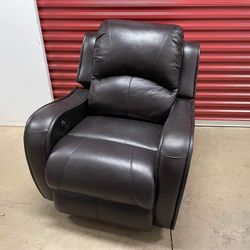 luxury in this gray power recliner