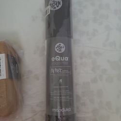 Manduka yoga mat and cork block
