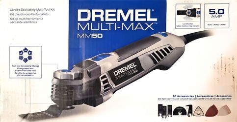 Dremel  Multi-Max MM50 5 Amp Variable Speed Corded Oscillating Multi-Tool Kit with 16 Accessories and Storage Bag