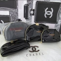 chanel cosmetic bag set