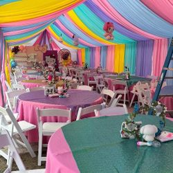 Tent Drapping Chairs And Tables Chandeliers 