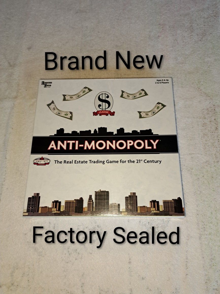Brand New Factory Sealed Anti-Monopoly Board Game