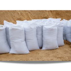 New Sand Bags Filled With Clean Sand 