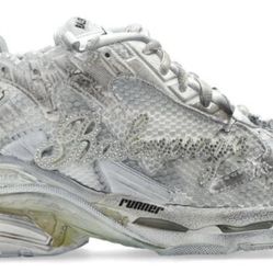   Balenciaga Runner Sneakers big glitter logo shoes platform flats unisex 