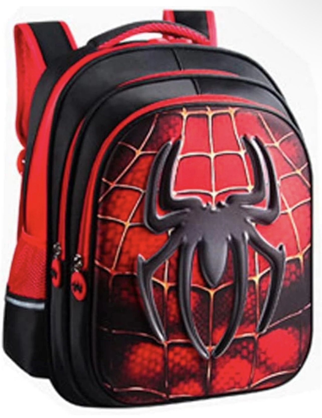 Spiderman 3D Backpack Boys Girls School Book Bag 17”x 13”