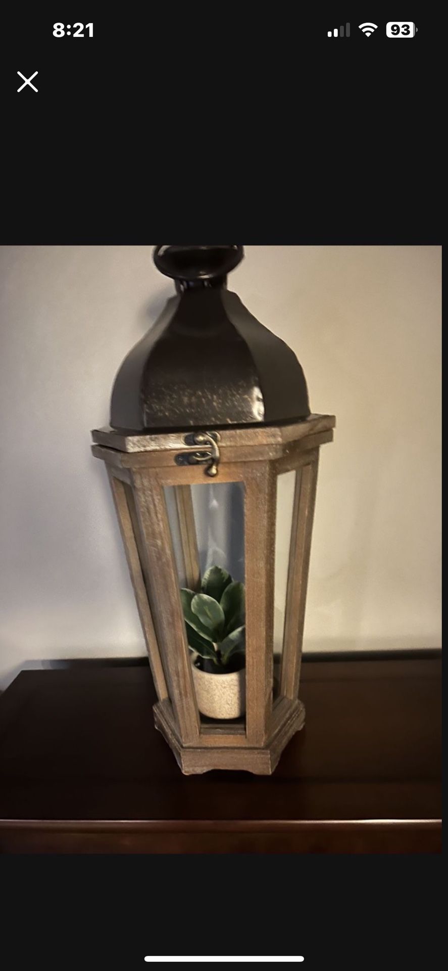 Tall Wood Lantern