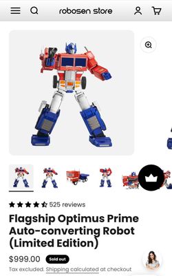 Robosen Flagship Optimus Prime Auto-Converting Robot USED