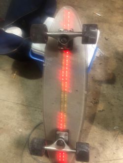 Light up vintage skateboard