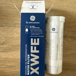 GE XWFE Refrigerator Water Filter, Genuine Replacement Filter, Certified to Reduce Lead, Microplastics, PFOA/PFOS, and 50+ Other Impurities, Compatibl