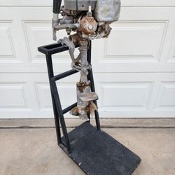 Antique Johnson Outboard Aluminum Boat Motor Yard Art Mancave Garage