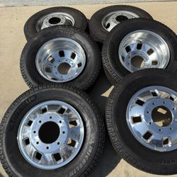 18" GMC Sierra 3500 DENALI Dually rims wheels OEM 8x(contact info removed) 2026 MICHELIN