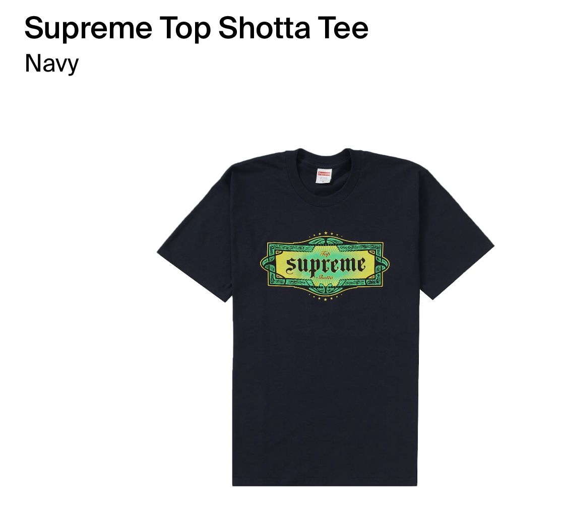 Supreme Top Shotta Tee Navy GE