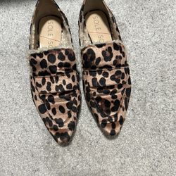 SOLE SOCIETY BETTINA LEOPARD PRINT LOAFERS