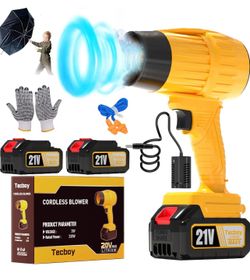 Leaf Blower Cordless, 990,000 RPM Portable Mini Turbo Jet Blowers with Battery and Charger Handheld Electric Powered Lightweight for Makita 18V Batter