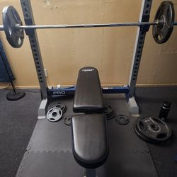 Olympic Weight Squat Bench Set