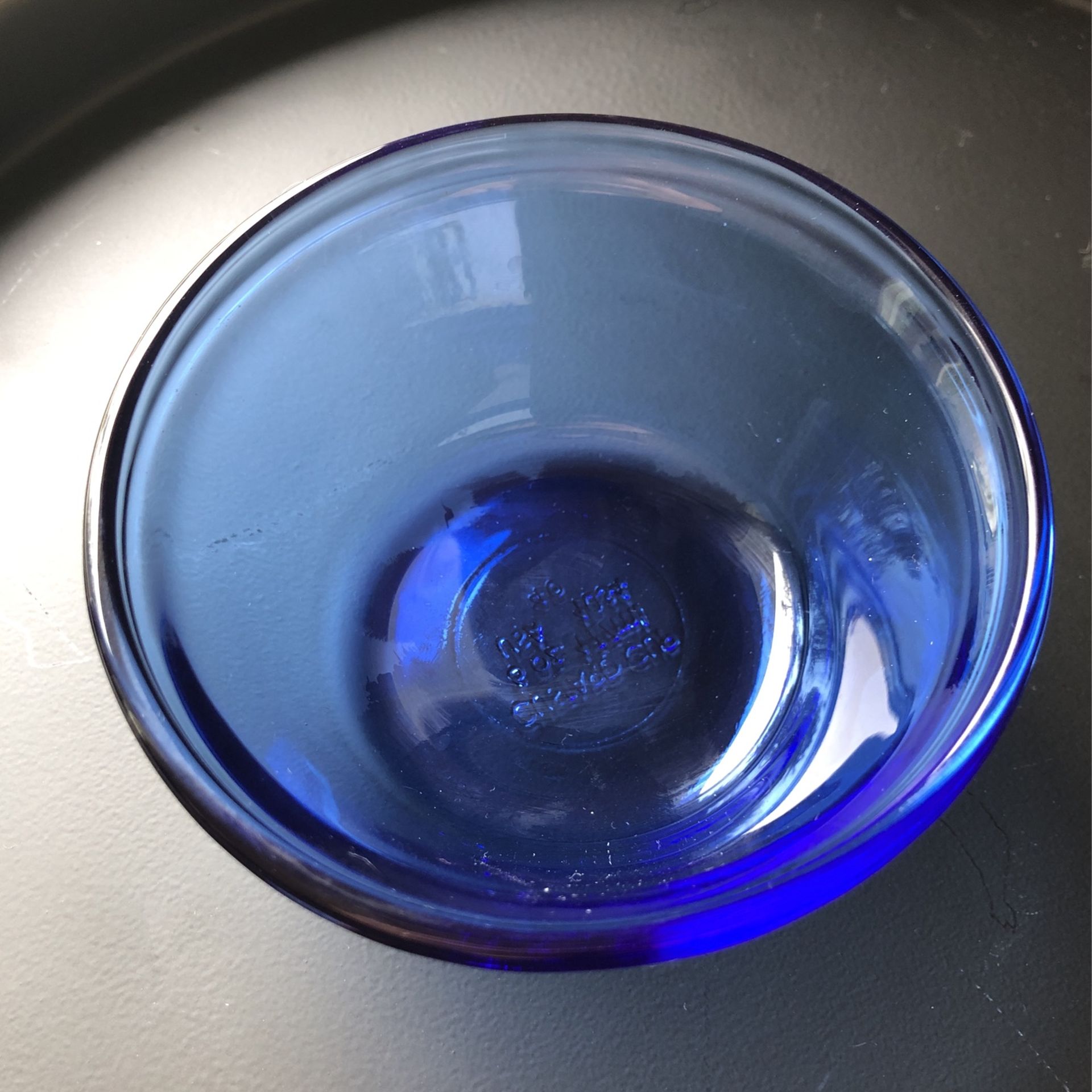 Set of four vintage Cobalt Blue Custard Cups