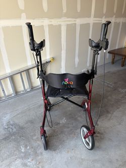 Adult Walker -Nova Fold-n-Go Rise Up Rollator Upright Walker