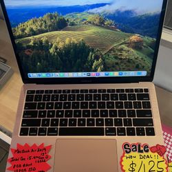 MacBook Air 2019 13” Rose Gold Intel Core i5-9th Gen 8GB Ram 128GB SSD macOS Sonoma Office Charger 