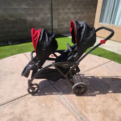 Contours Options V2 Lightweight Inline Tandem Double Stroller with Reversible Seats