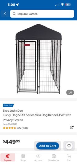 Lucky dog stay 4 x 8 Dog  run