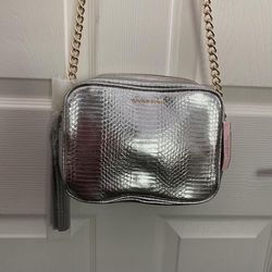 Victoria’s Secret silver crossbody purse 