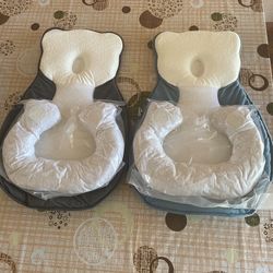 $2 each Unisex Infant Support Newborn Lounger Pillow Cute Bear Comfort Baby Nest Head Support for O-6M blue and grey