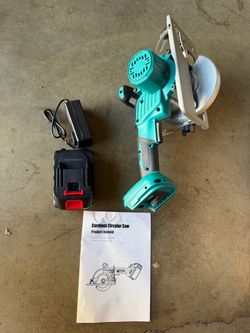 21V Cordless 5-Inch Circular Saw Kit with Battery & Charger – NEW