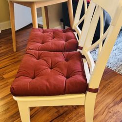 Sturdy Chairs (2) + Cushions + Dining Table