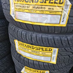 195-65-15 !!! GROUNDSPEED A/S !!! $230 LAS 4 LLANTAS MONTADAS Y BALANCEO INCLUIDO 👌