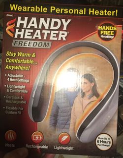 Handy Heater Freedom, Wearable Neck Heater for On-the Go Heating, USB Charger *New In Box*