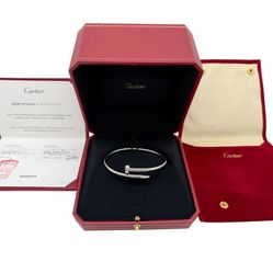 Cartier Juste un Clou Bracelet Classic 2024 Model Nail 18k White Gold Size 18