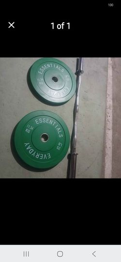 Bumper Plates and ez Curl Bar