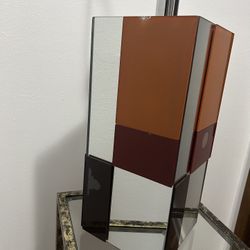 Vintage Glass Mirror Table Lamp