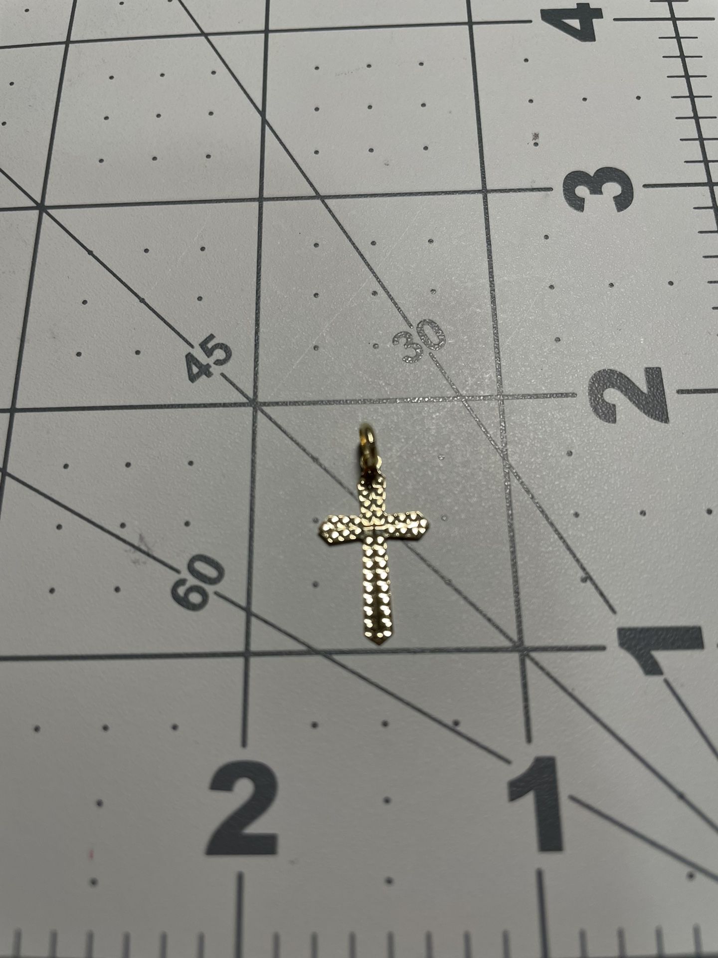 Small 3/4” Solid 14kt Gold Cross Pendent Charm