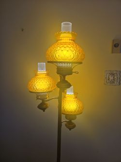 Brass floor lamp