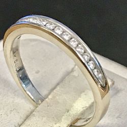 White gold diamond band