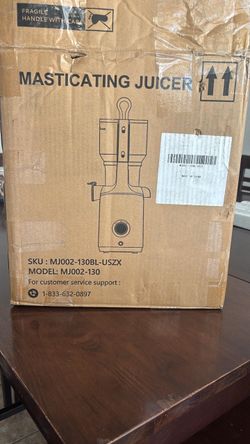 Masticating Juicer MJ002-130 - Slow Juicer, Black, Brand New