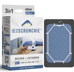 BED SCRUNCHIE Sheet Holder Straps - Heavy Duty Gripper Clips - Strengthened Parachute Cord - 360 Degree Bed Sheet Tightener - Strongest and Effective 