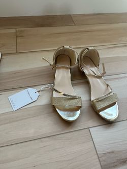 Gold flat sandals