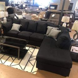 Darcy Black RAF or LAF Sectional / couch /Living room set