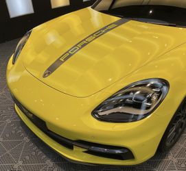 CARBON FIBER Porsche Panamera 2009-2023 Hood Stripe Decal Viny Turbo GTS