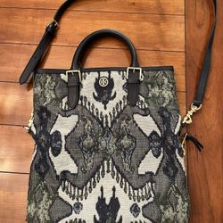 Tory Burch Designer Finley Fold Over Tote Purse