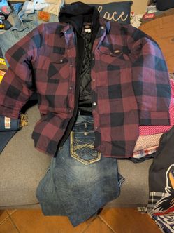 A flannel jacket with hoodie