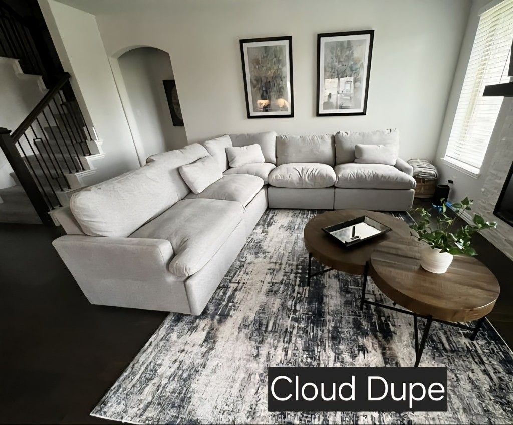 Grey Cloud Dupe Modular Sectional Couch Sofa With Recliners