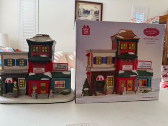 St. Nicholas Square Restaurant Row Illuminated Village Building