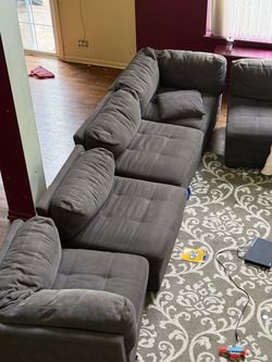 Large Gray Sectional Sofa modular