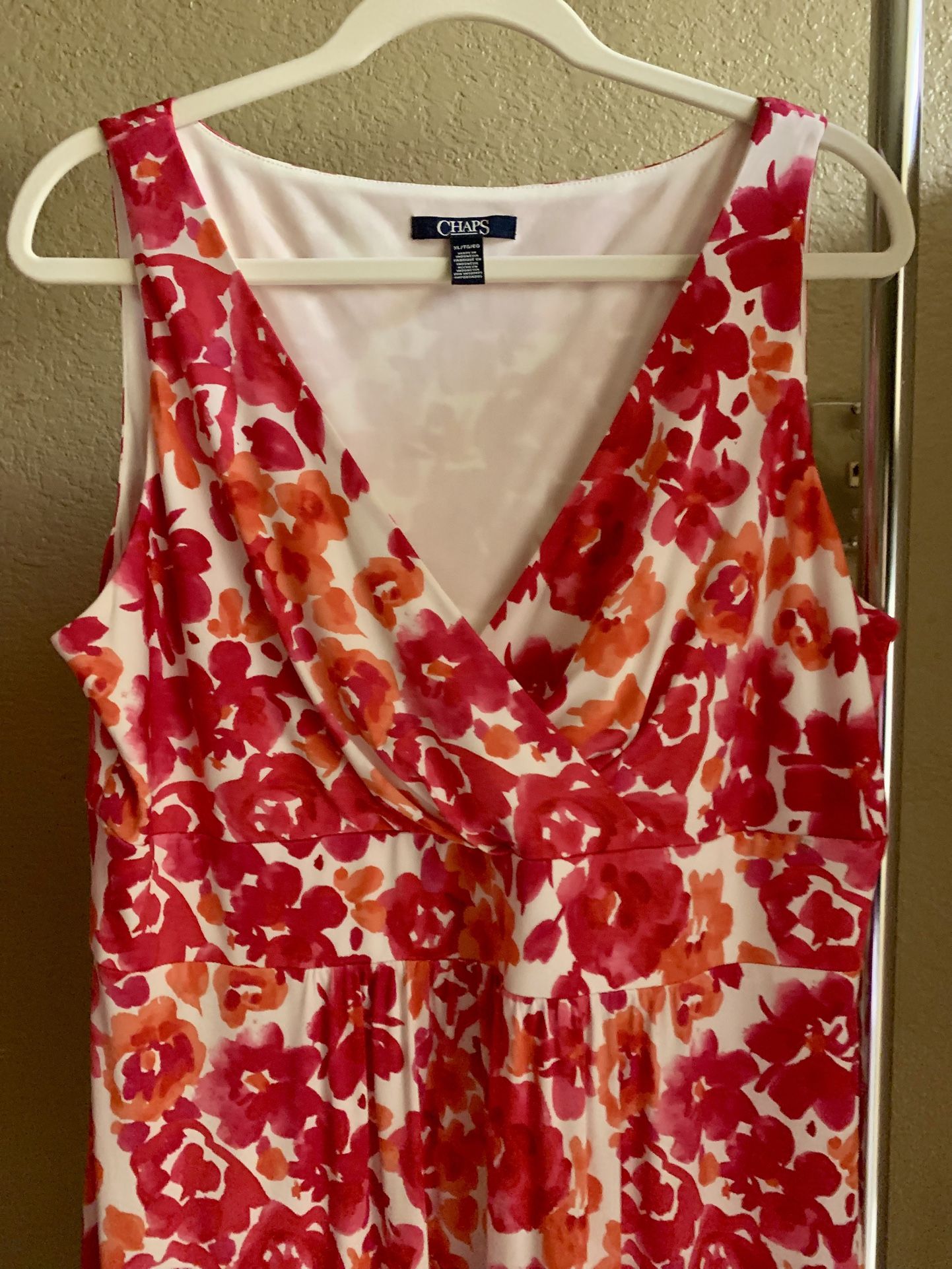 Pre-Owned | Chaps Ralph Lauren Pink White Floral Sundress (Riverside)