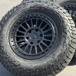 17” NEW Black Rims Wheels Tires Silver Bronze Ford F150 Expedition Toyota Tacoma Tundra 4Runner Sequoia Lexus Jeep Wrangler Gladiator Chevy Silverado