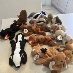 Woodland Creatures, Lot, Beanie Babies, Rare Old
